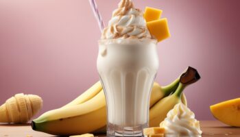 Изысканный рецепт десертного молочного коктейля: встречайте тропическую классику с манго и бананом.