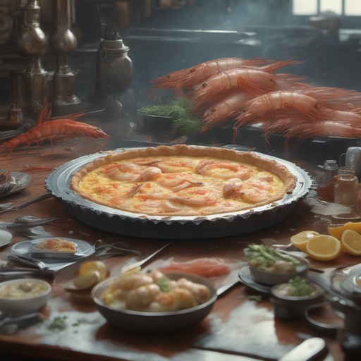 Киш (Quiche) с креветками и красной рыбой от Джейми Оливера