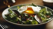 Салат с яйцом — пашот