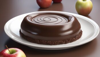 Шоколадная шарлотка с яблоками
